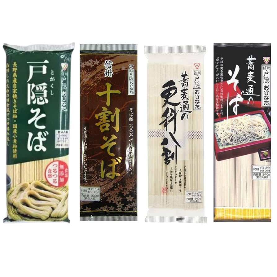 Amazon.co.jp: おびなた 戸隠そば 340g×3 十割そば 200g×3 蕎麦